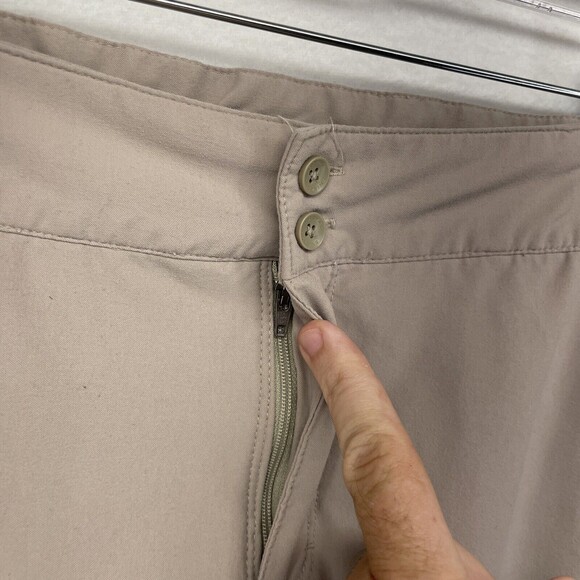 Royal Robbins Womens Pants Tan 14 Straight Stretch Outdoor Roll Tab Legs Ladies - Picture 7 of 16